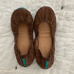 Brown Ostrich Leather Tieks